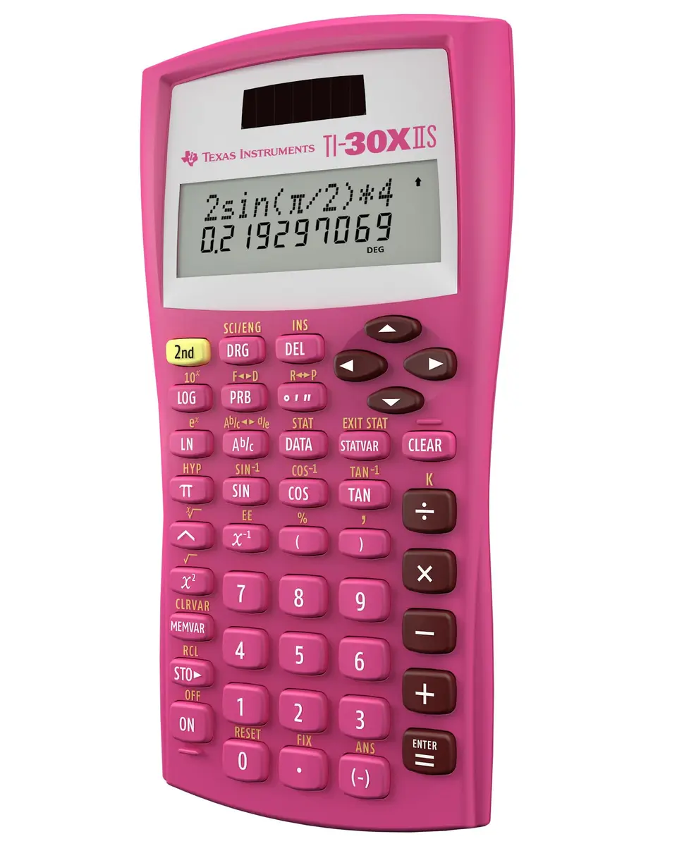 Texas Instruments TI-30X IIS Scientific Calculator, Pink | 2-Line Display, Statistics & Advanced Functions - view 7