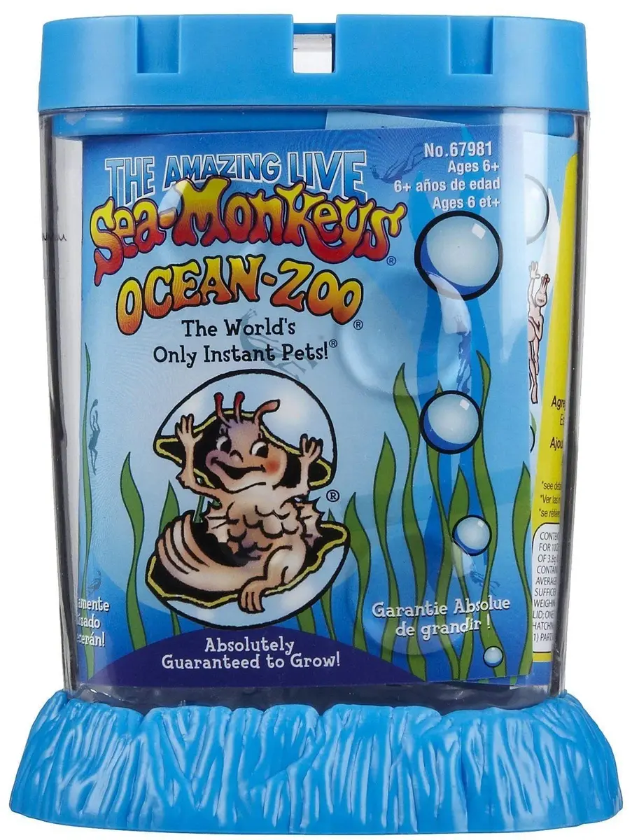 Schylling Sea Monkeys Ocean Zoo - Colors May Vary | Live Aqua-Pets Aquarium Kit for Kids & Education - main product image