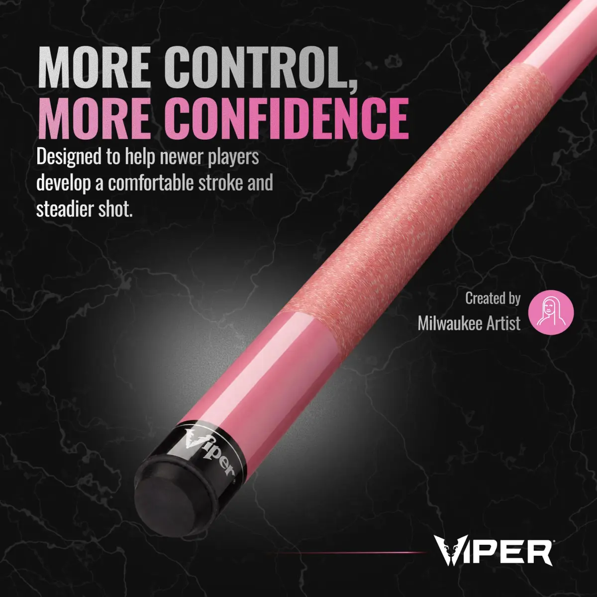 Viper Junior Pink Lady Pool Cue 48" (122cm) | 16 Oz (454g) Two-Piece Maple Hardwood - view 4