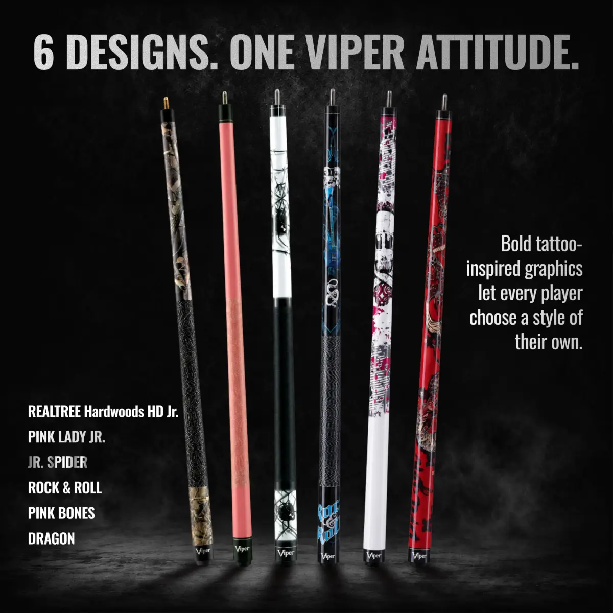 Viper Junior 48" Spider Pool Cue Stick | 16 Oz (454g) Canadian Maple Wood - view 6