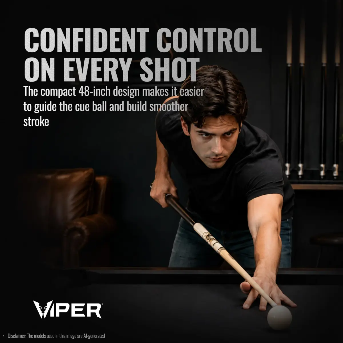 Viper Junior 48" Spider Pool Cue Stick | 16 Oz (454g) Canadian Maple Wood - view 8