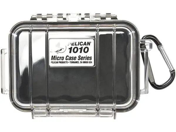 Pelican 1010 Micro Case Black/Clear 13.3cm (5.24" L x 3.23" W x 2.05" H) | IP67 Water Resistant, Crushproof, Dustproof - view 3