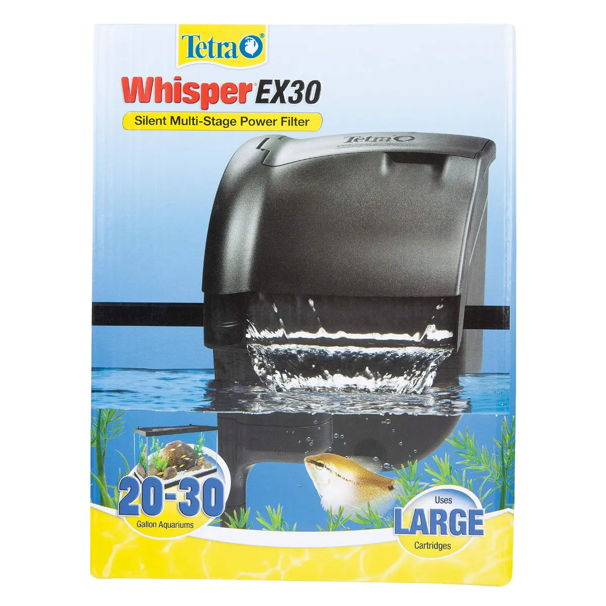 Tetra Whisper EX 30 Aquarium Filter | Silent, Multi-Stage Filtration for 20-30 Gallon Aquariums - main product image
