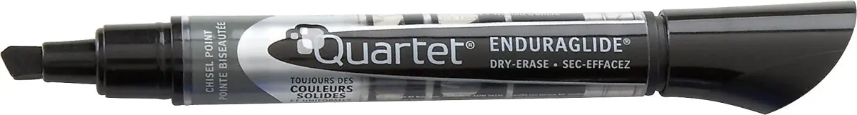 Quartet EnduraGlide Dry Erase Markers, Chisel Tip, Black, 12 Pack | Versatile Writing - view 3