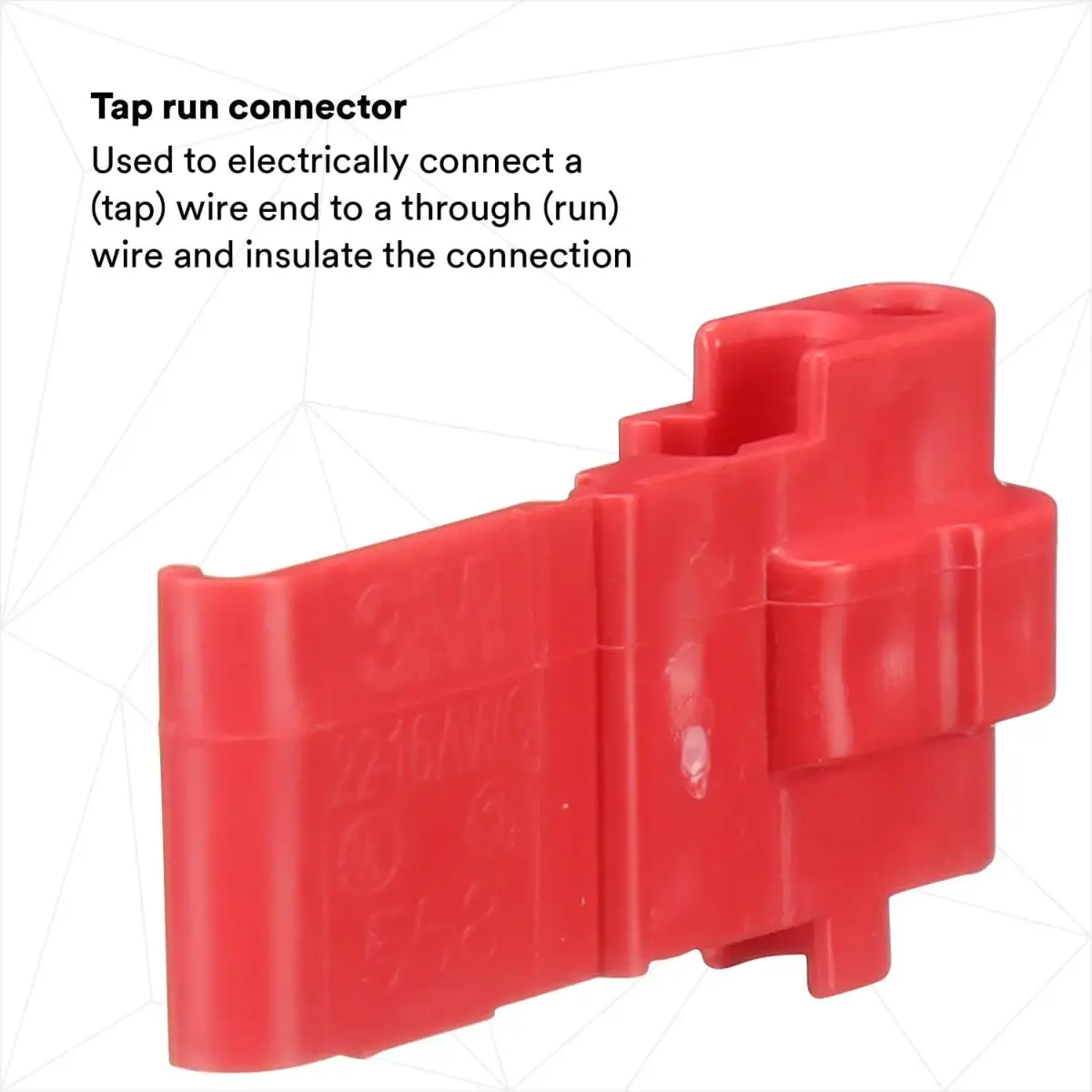 3M Scotchlok Electrical IDC 558 Connector 22-16 AWG Red 100-Pack | Self-Stripping Insulation Displacement Connector - view 5