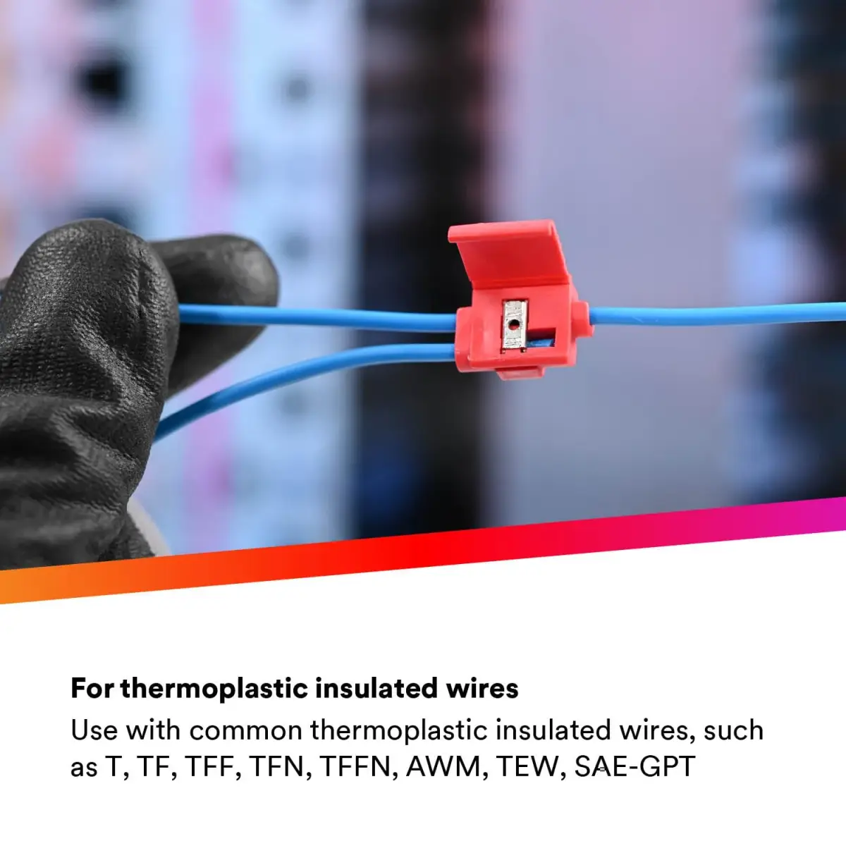 3M Scotchlok Electrical IDC 558 Connector 22-16 AWG Red 100-Pack | Self-Stripping Insulation Displacement Connector - view 2
