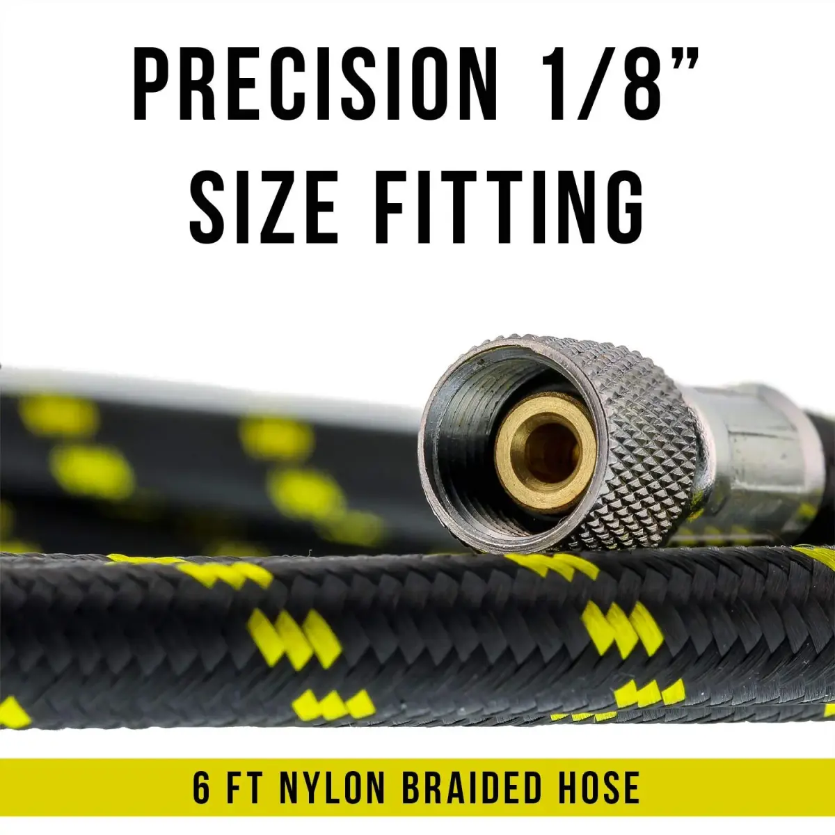 Master Airbrush Premium 6 Foot Nylon Braided Airbrush Hose with 1/8" BSP Fittings - view 2