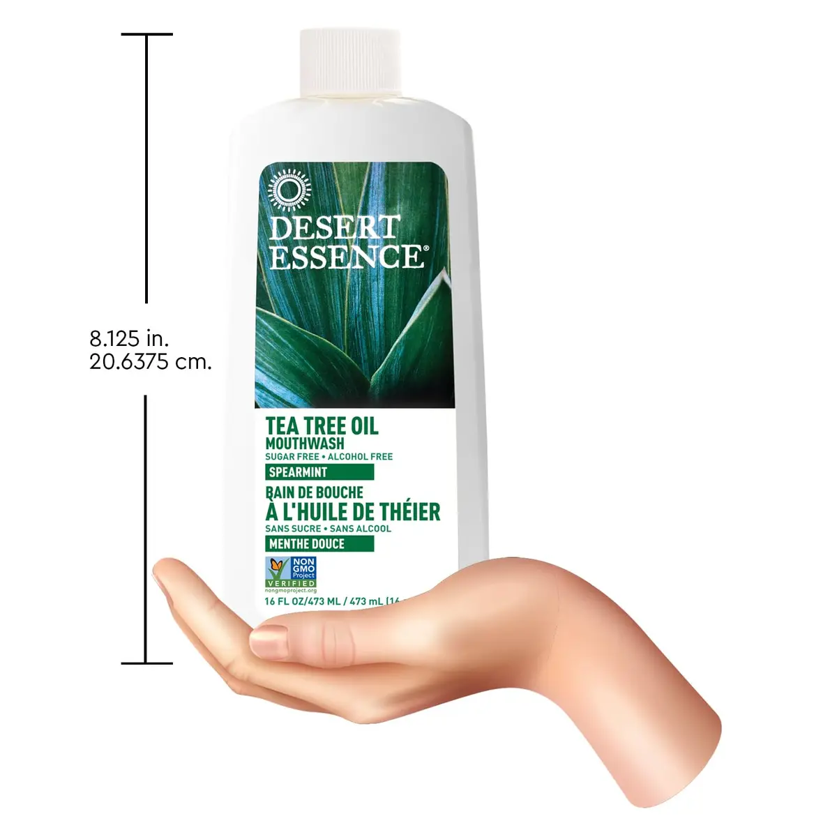 Desert Essence Tea Tree Oil Mouthwash 16 fl oz | Alcohol-Free Spearmint Oral Care - view 5