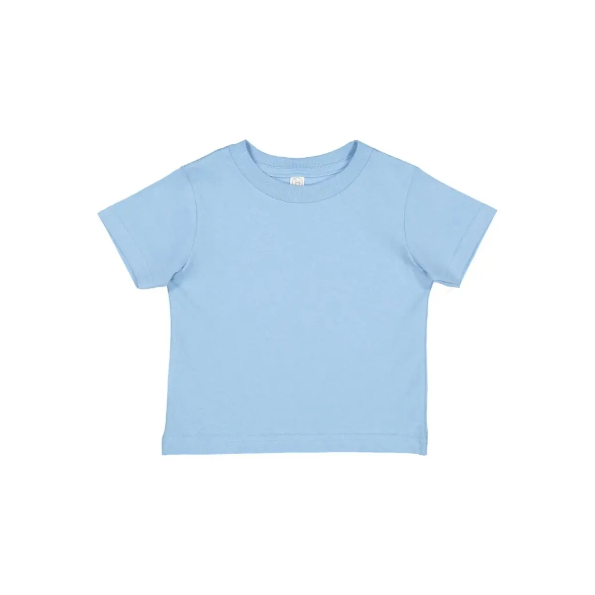 RABBIT SKINS Infant 100% Cotton Jersey Short Sleeve Tee Light Blue 12 Months | Soft & Breathable for Everyday Wear - main product image