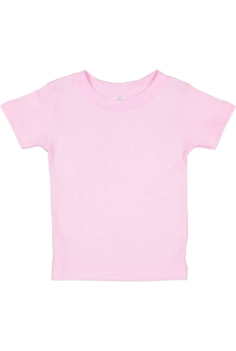 RABBIT SKINS Infant 100% Cotton Jersey Short Sleeve Tee Pink 18 Months | Soft & Breathable for Everyday Wear - main product image