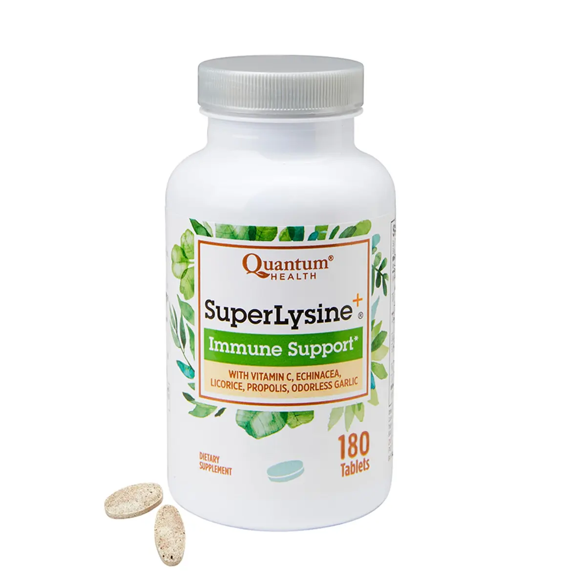 Quantum SuperLysine+ 1500mg L-lysine Immune Support 180 Tablets | Supports Healthy Lips & Immune System - main product image