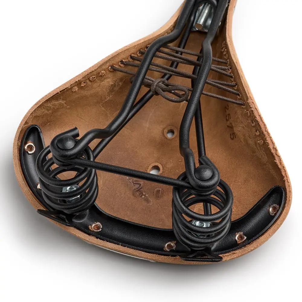Brooks England B67 Softened Leather Bike Saddle | Handmade with Suspension Springs, Dark Tan, One Size - view 2