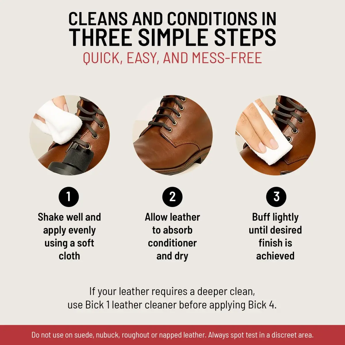 Bickmore Bick 4 Leather Conditioner & Cleaner 8 oz (237 ml) | Won't Darken Finished Leather - view 4