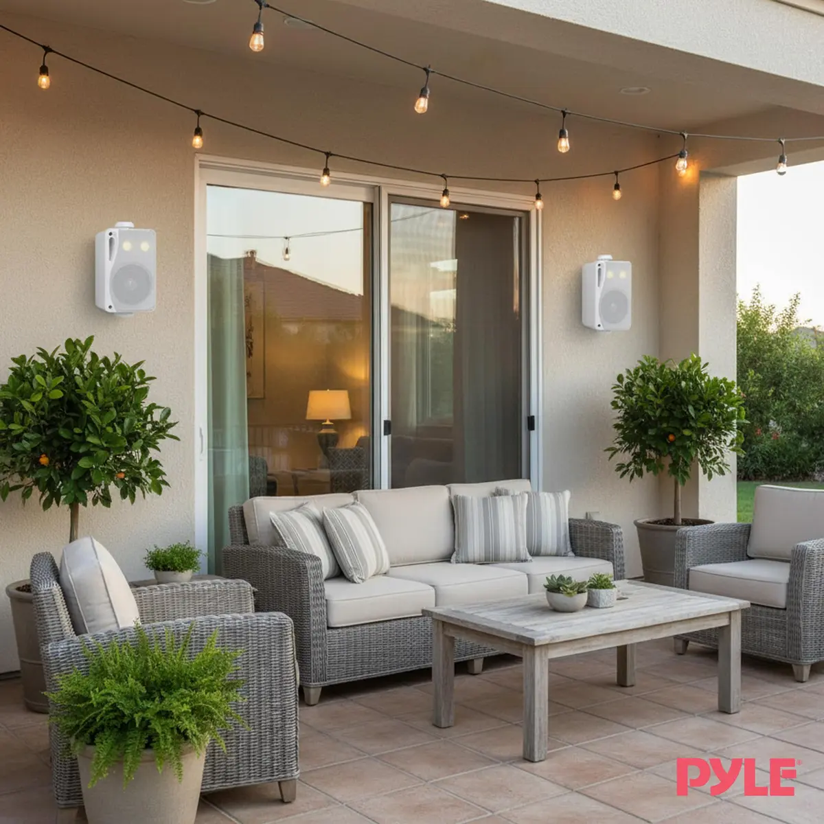 Pyle 3-Way Indoor & Outdoor Box Speaker System - 3.5" 200 Watt Wall Mount Speakers for Home, Patio, Deck, Garage, Poolside, or Studio Use - Dual Set (White) - view 8