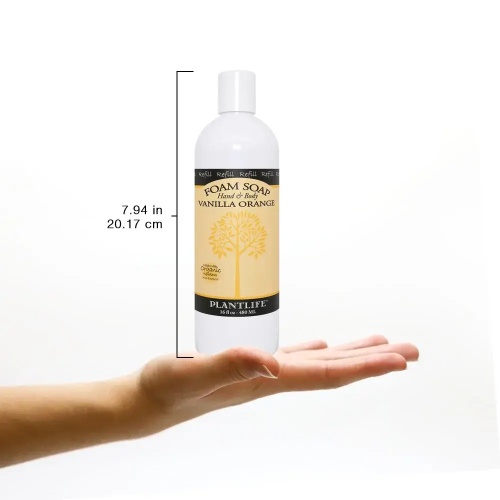 Plantlife Vanilla Orange Foam Soap Refill 473ml (16 Fl Oz) | Organic Aloe Vera for All Skin Types - view 6
