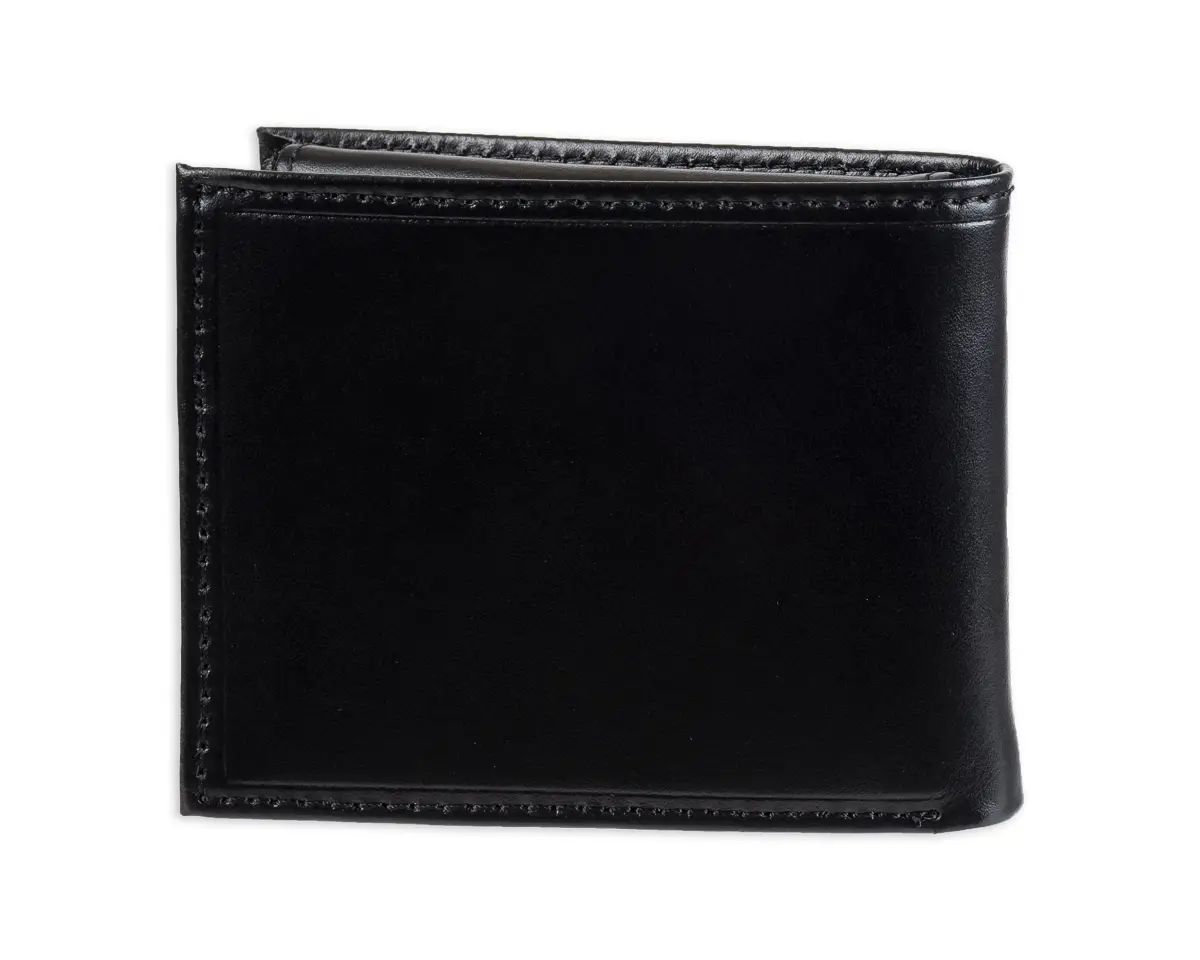 Tommy Hilfiger Slim Leather Passcase Wallet With Removable ID Window Black | 10 Card Slots, 2 Slip Pockets, 2 Money Slots - view 3