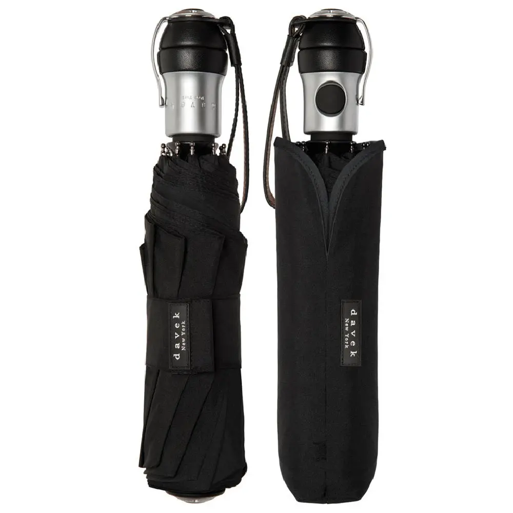 Davek Solo Umbrella (Classic Black) | Windproof Travel Umbrella with Automatic Open - view 2