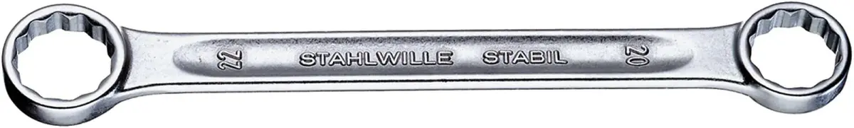 Stahlwille 41050809 STABIL Double Ended Ring Spanner 8 x 9 mm Metric | Industrial Grade Chrome Plated - main product image