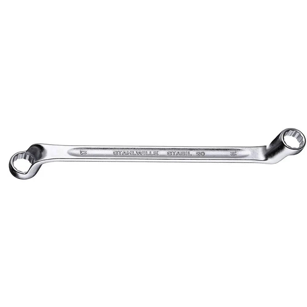Stahlwille Double Ended Ring Spanner 24 x 27 mm | Chrome Alloy Steel & Chrome Finish - main product image