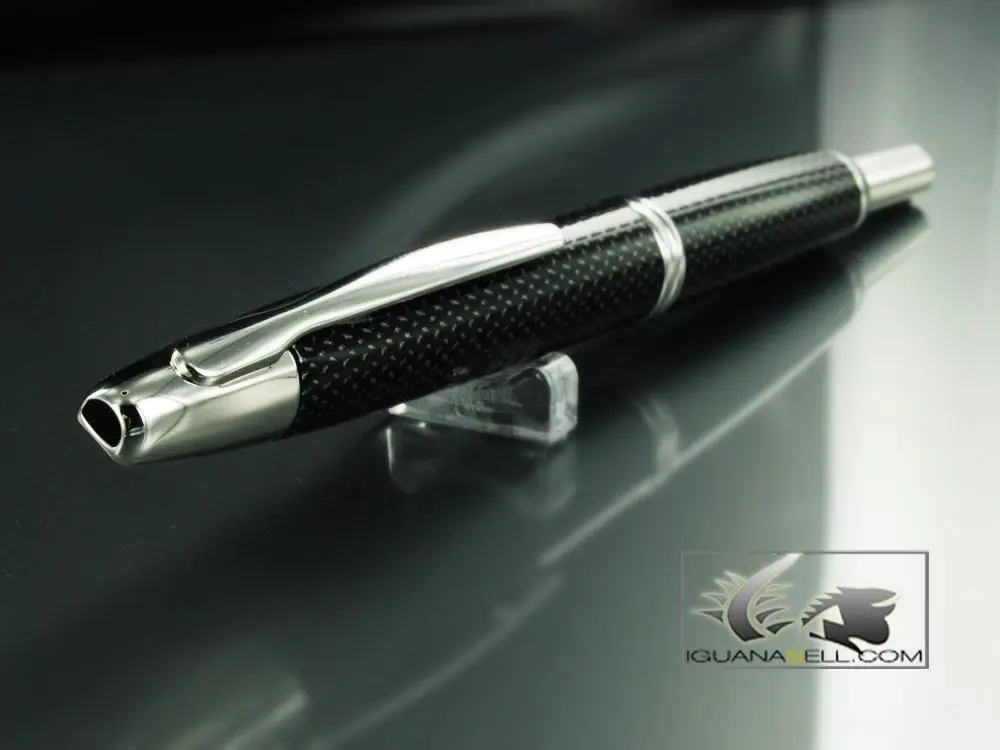 PILOT Vanishing Point Fountain Pen Medium Nib | Refillable & Retractable, Black Carbonesque Barrel - view 2