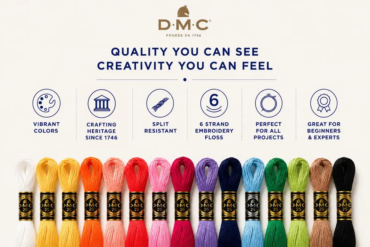 DMC Embroidery Floss Pack 8.7yd | Premium Cotton Variegated Thread for Needlecrafts - view 8