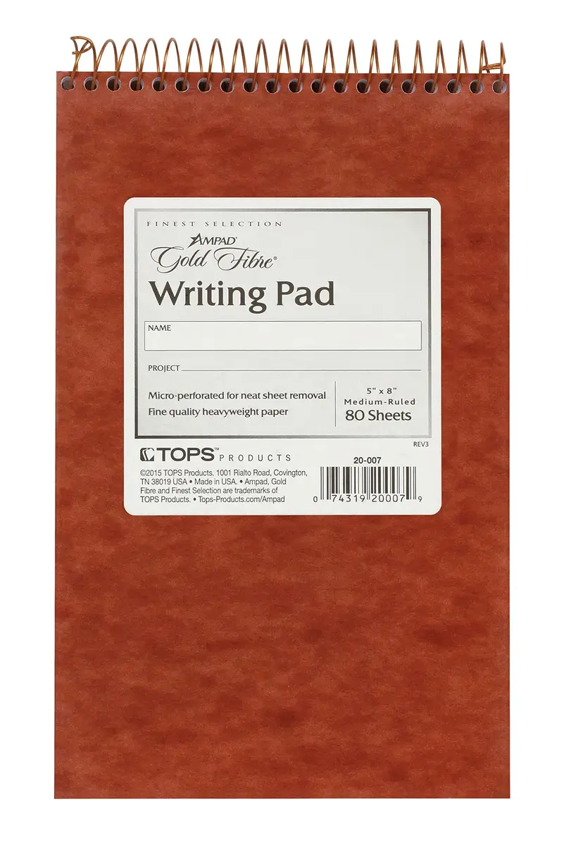 Ampad Gold Fibre Retro Writing Pad 5x8in White Paper | Vintage Design, Heavyweight, 80 Sheets - view 2