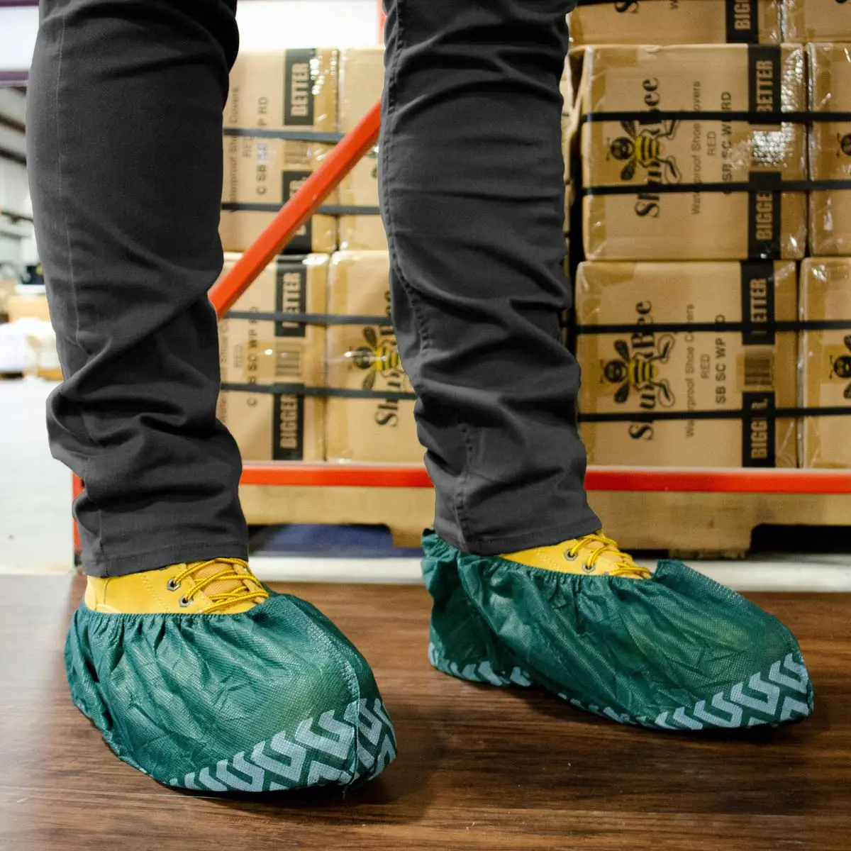 ShuBee Extra-Large Disposable Shoe Covers | Durable & Thick for Construction & Service Work - 50 Pairs - view 5