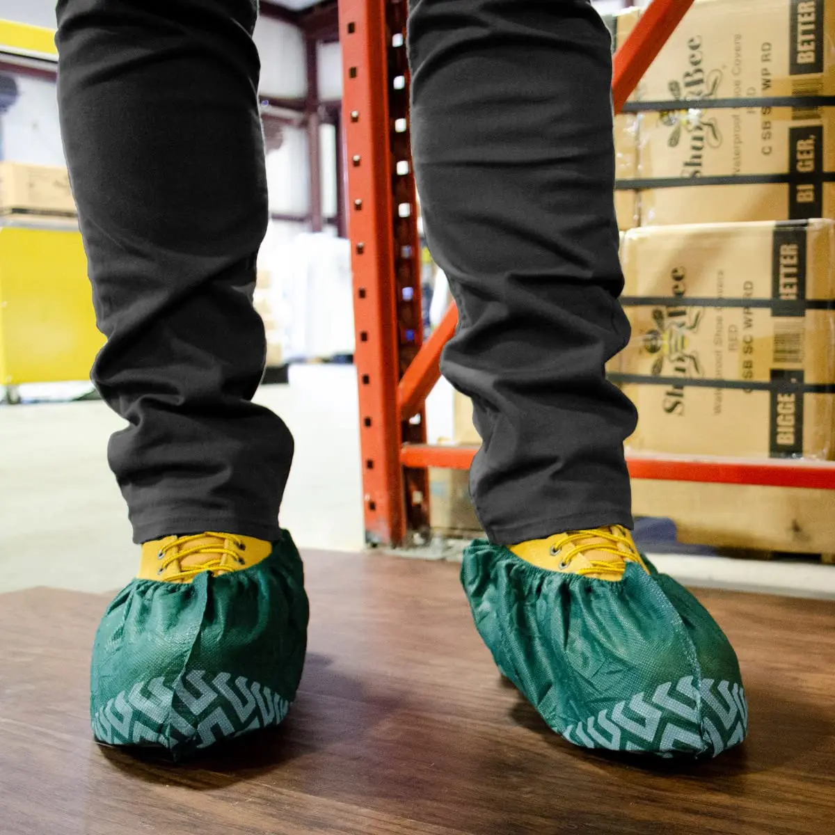 ShuBee Extra-Large Disposable Shoe Covers | Durable & Thick for Construction & Service Work - 50 Pairs - view 3