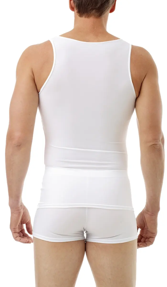 Underworks Microfiber Compression Tank Small White | Breathable, Slimming & Made in USA - view 2