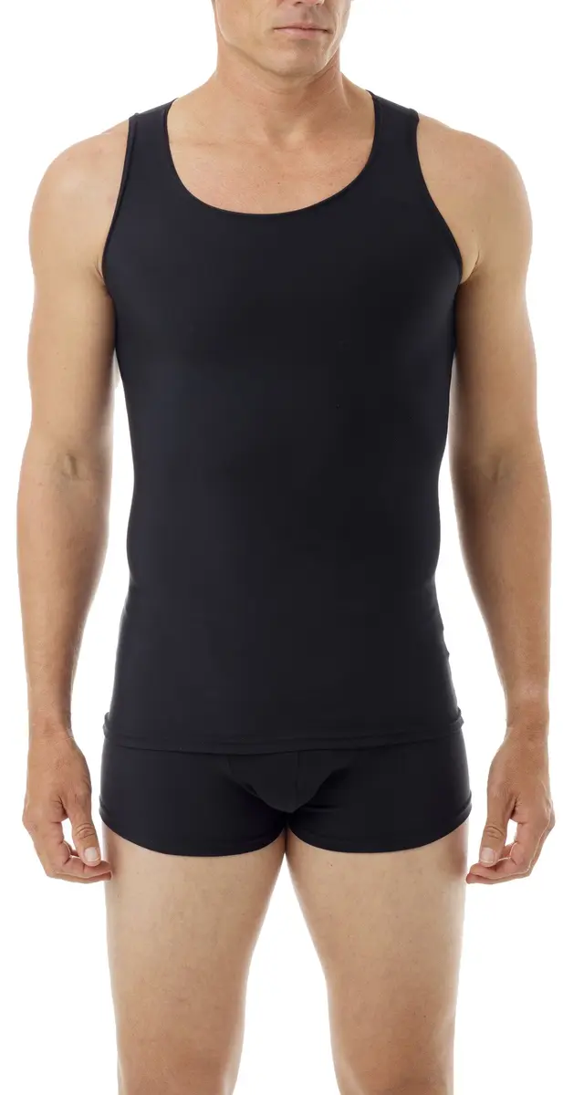 Underworks Mens Microfiber Compression Tank, Small, Black | UPF 50 UV Protection & Breathable Fit - main product image