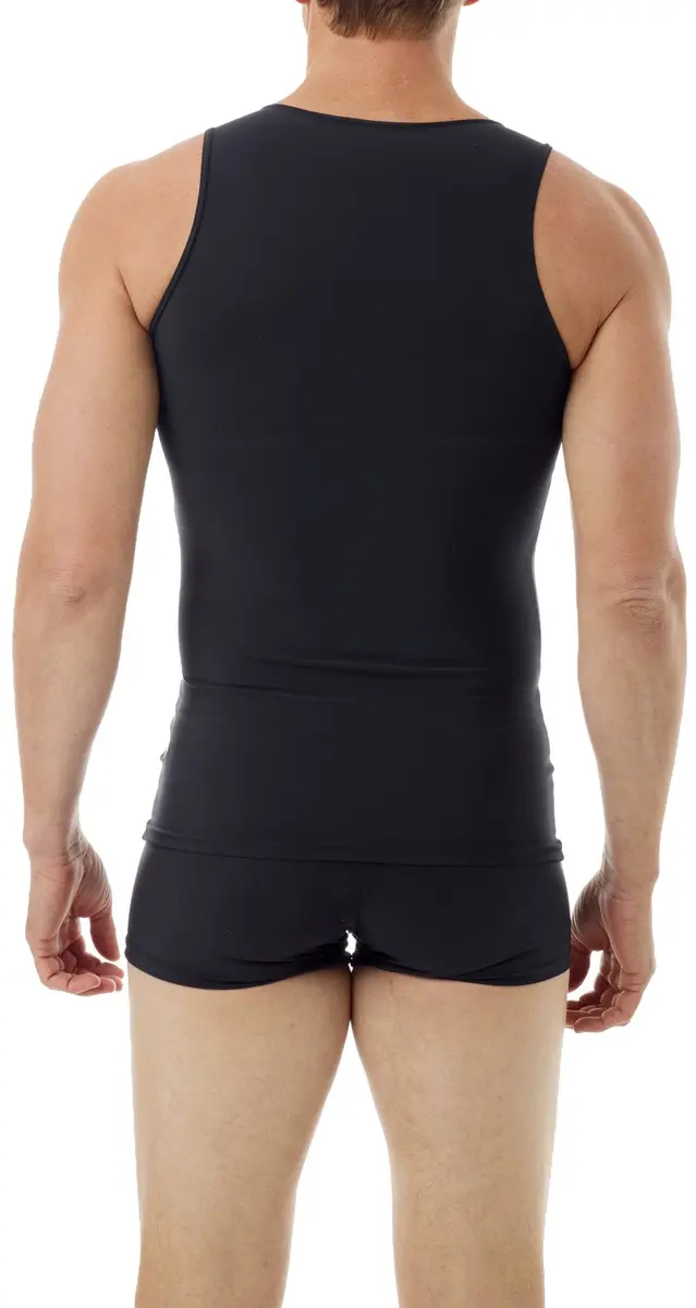 Underworks Mens Microfiber Compression Tank, Small, Black | UPF 50 UV Protection & Breathable Fit - view 2