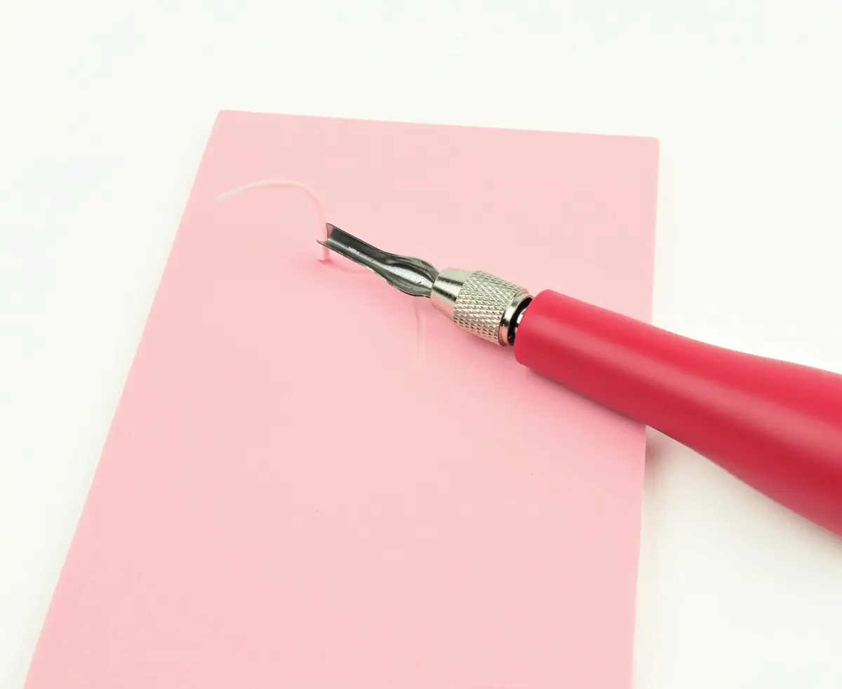 Speedball Speedy Carve Block 6 x 12 inch Pink | Easy Carving for Custom Stamps - view 4