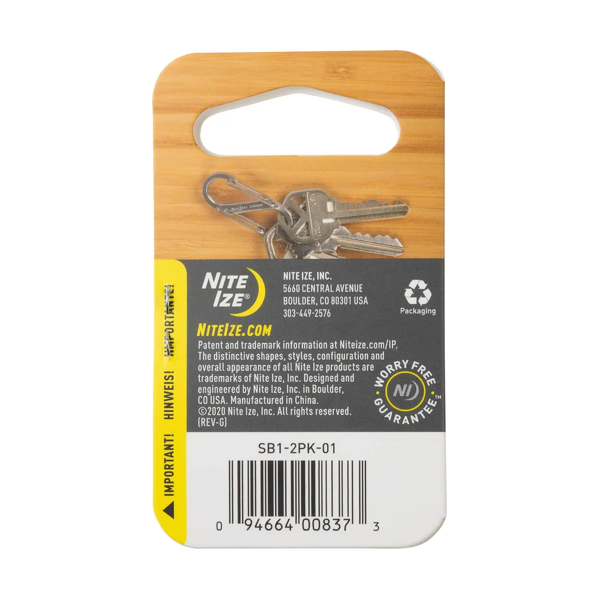 Nite Ize S-Biner Dual Carabiner Stainless Steel Size 1 Black 2-Pack | Secure Dual Gate Clip for Keys & Gear - view 5