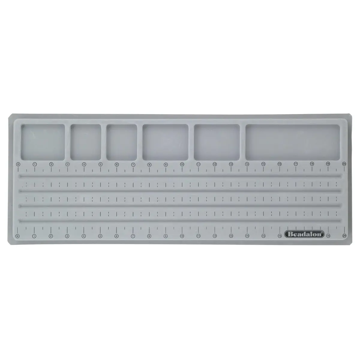 Beadalon 20-inch Straight Bead Board with Storage Bins | Jewelry Making & Bracelet Design Tool - main product image