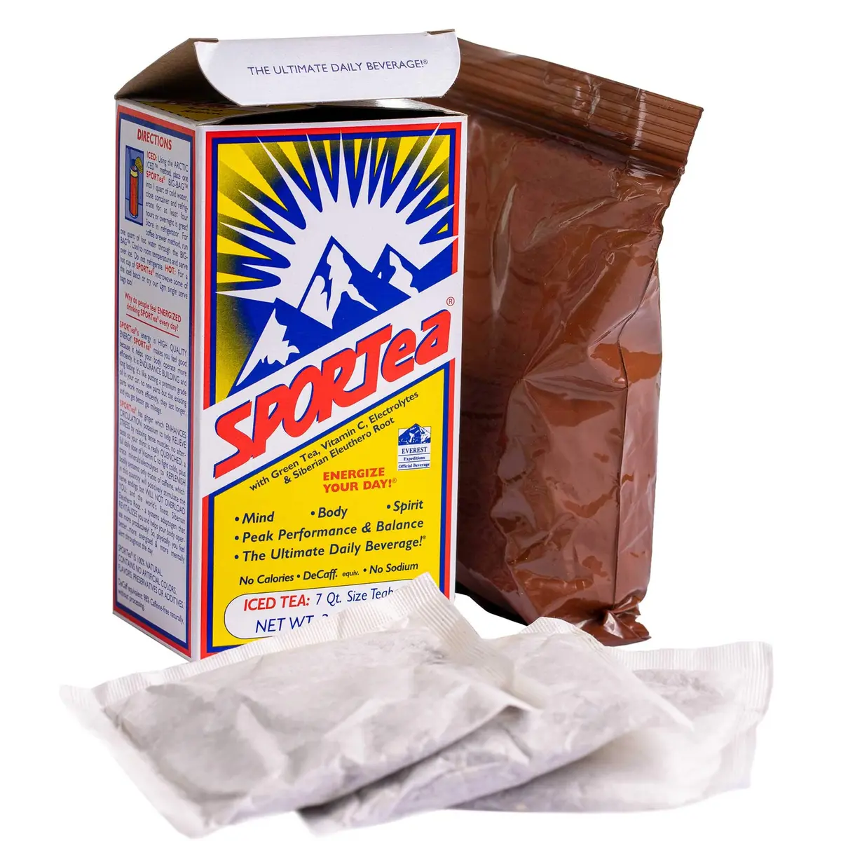 SPORTEA Iced Tea Bags for Energy & Hydration | Zero Sugar & Calories, 7 Quart Sizes (6 Pack) - main product image