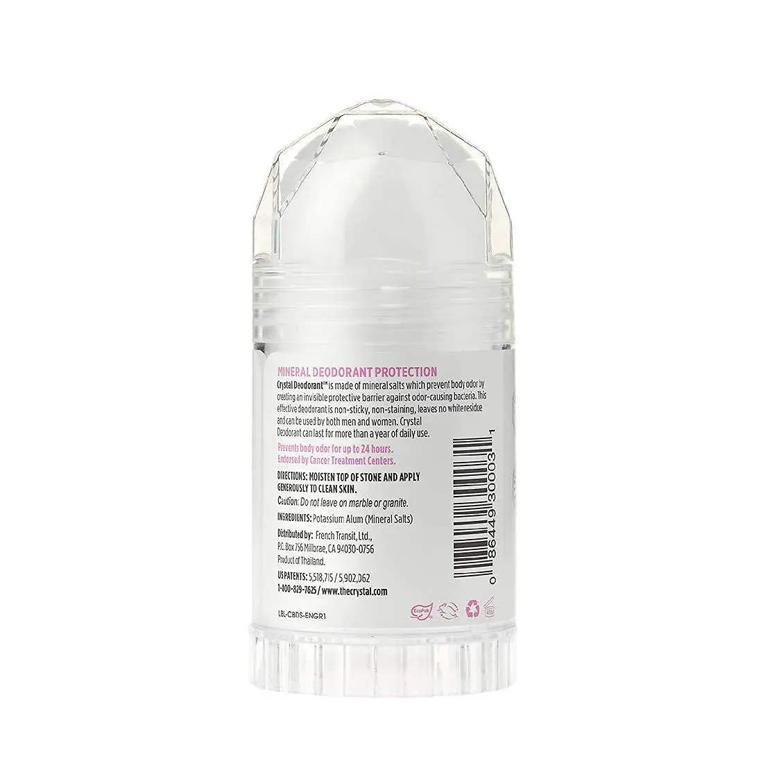 Crystal Essence Mineral Deodorant Stick - Unscented Body Deodorant 16.75ml (0.5 Fl Oz) | 24-Hour Odor Protection - view 3
