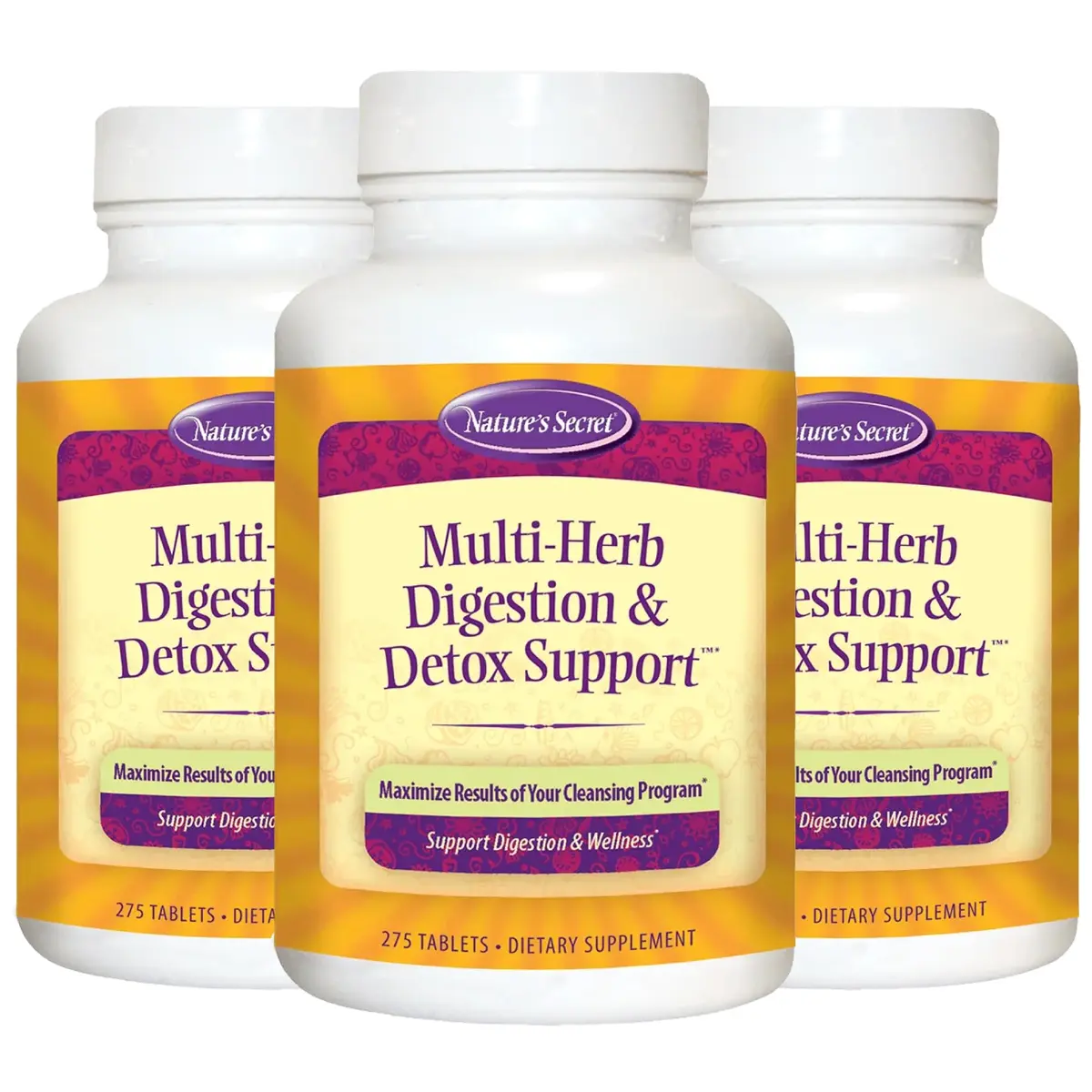 Nature's Secret Multi-Herb Digestion & Detox Support (3 Pack) | Herbal Digestive Wellness Support for Adults - main product image