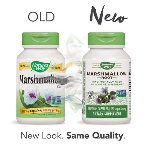 Nature's Way Marshmallow Root 480 mg 100 Capsules (200 Count Total) | Herbal Supplement for Digestive & Urinary Support - view 4