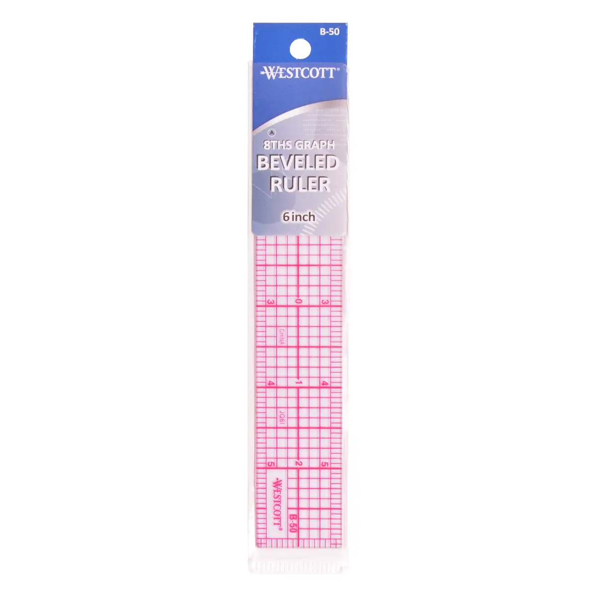 Westcott 6-Inch Beveled Transparent Ruler (B-50) 15.24 cm (6 in) | Accurate Drafting Tool - view 2