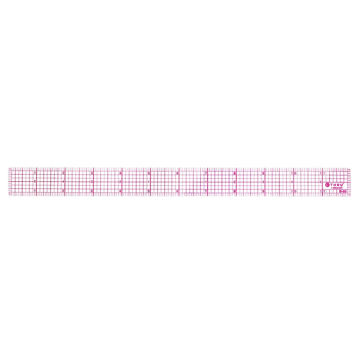 Westcott 12-Inch Beveled Transparent Ruler (B-60) 30.48 cm (12 in) | Accurate Drafting Tool - main product image