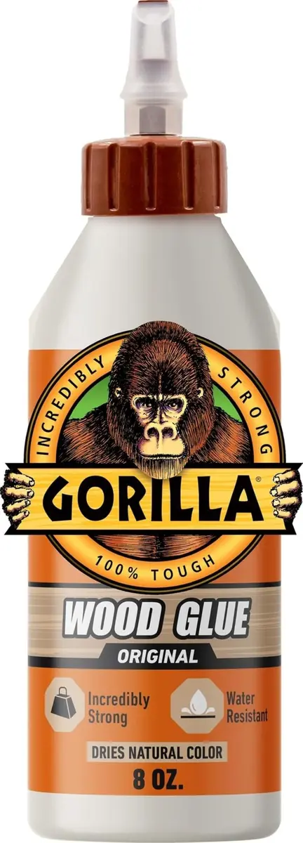 Gorilla Wood Glue, Fast Clamp, Water Resistant PVA, 236.6ml (8 fl oz) | Bonds Wood for Indoor & Outdoor Projects - main product image