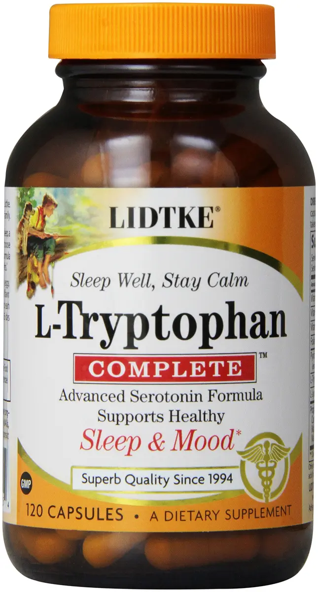 Lidtke L-Tryptophan Complete Capsules 120 Count | Supports Sleep & Mood - main product image