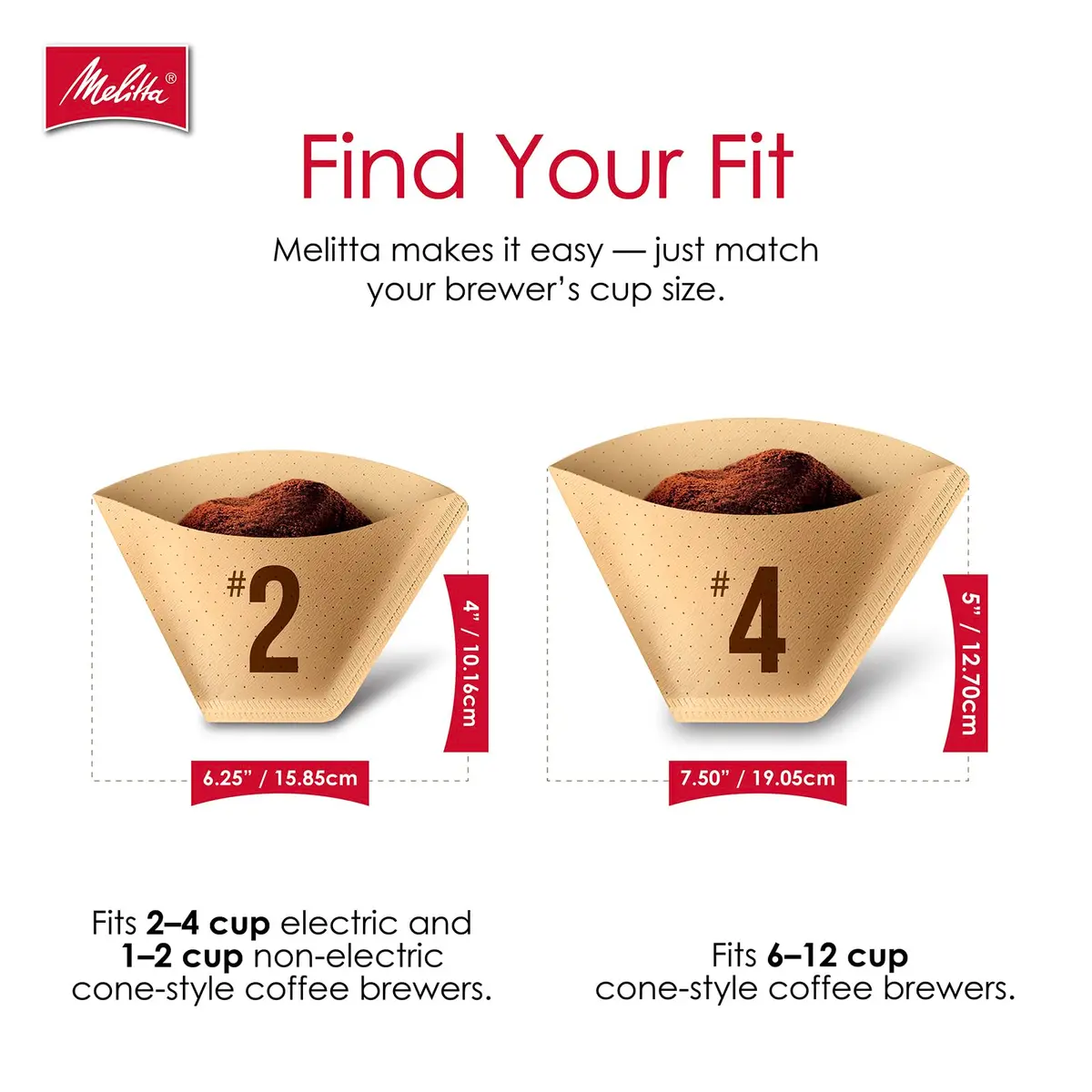 Melitta #4 Unbleached Coffee Filters, Natural Brown Cone Filters, 100 Count (Pack of 6) | Flavor-Enhancing Microfine Perforations - view 9