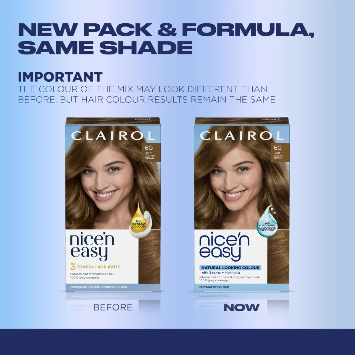 Clairol Nice'n Easy 6G Light Golden Brown Permanent Hair Dye - 3 Pack - view 2