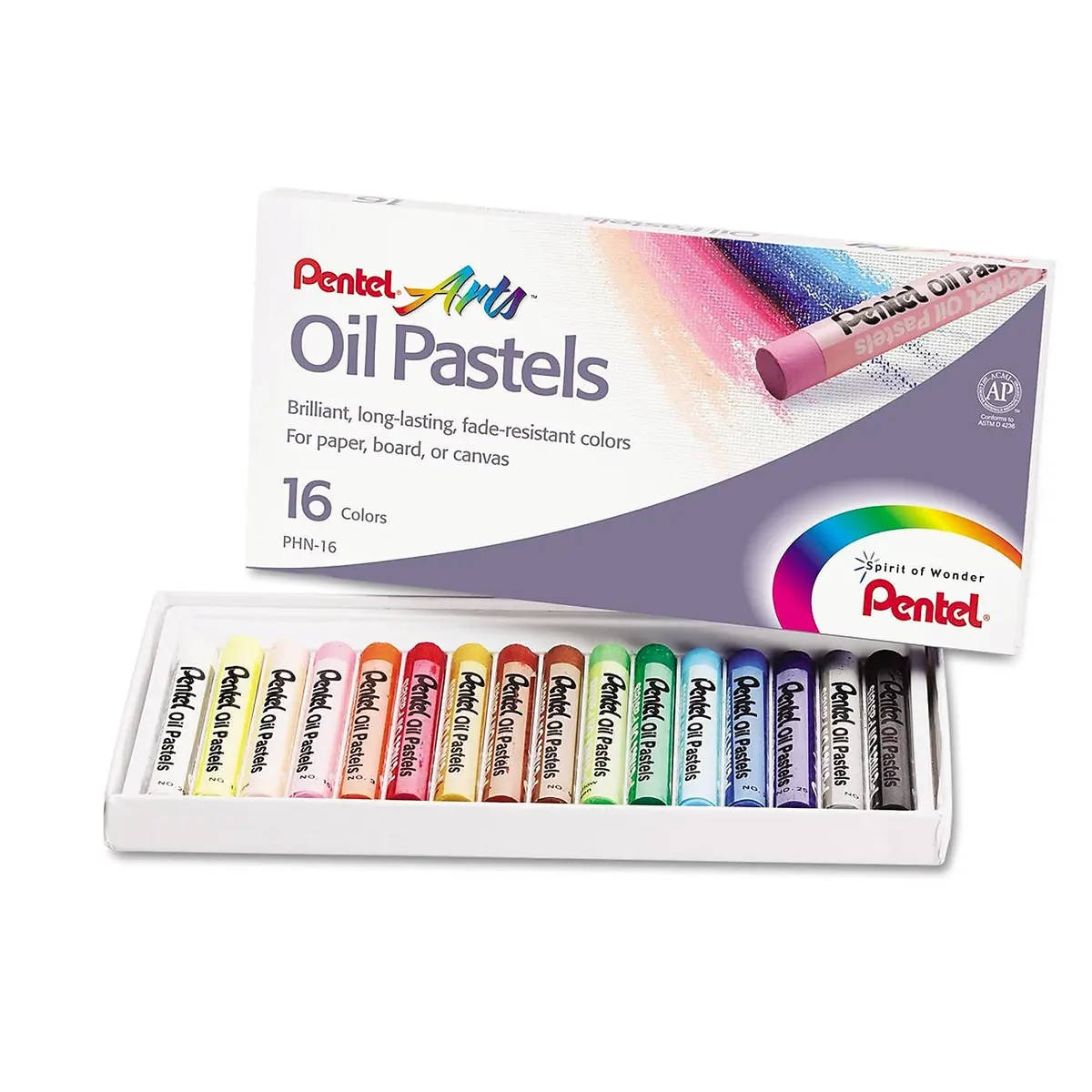 Pentel Arts Oil Pastels, 16 Color Set, Assorted Colors | Vibrant & Blendable Art Medium - view 3