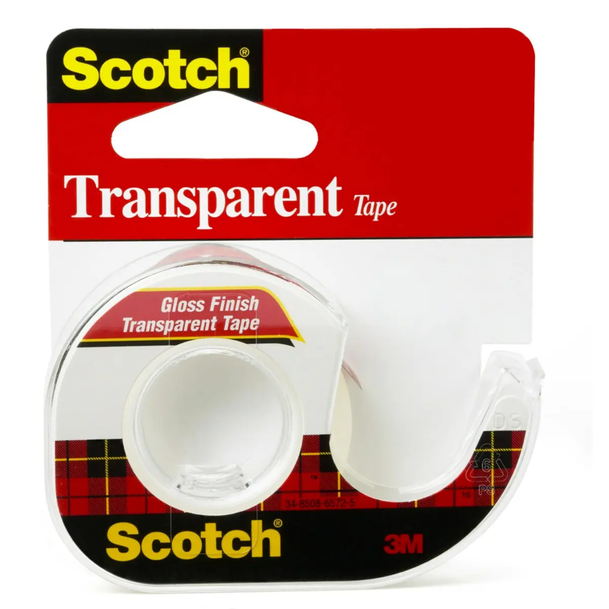 Scotch Transparent Tape with Dispenser 12.7 mm (0.5 in) x 11.4 m (450 in) | Crystal Clear Adhesive for Office & Home - main product image