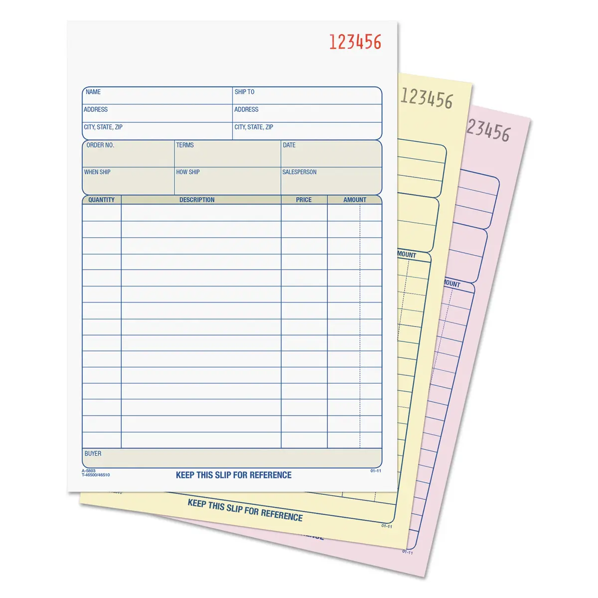 TOPS Sales Order Book 3-Part Carbonless 50 Sets per Book | White Canary Pink Paper - view 2