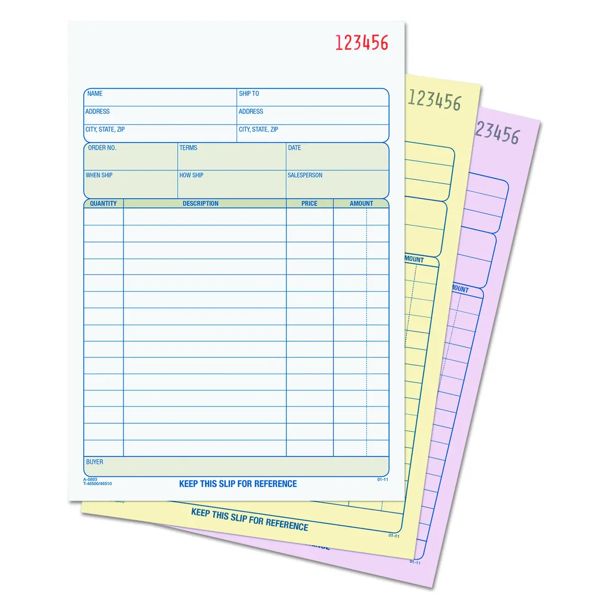 TOPS Sales Order Book 3-Part Carbonless 50 Sets per Book | White Canary Pink Paper - view 3