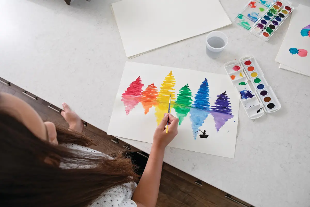 Prang Watercolor Paint Set, 16 Colors | Bright, Non-Toxic, Refillable Oval Pan, 1 Count - view 6
