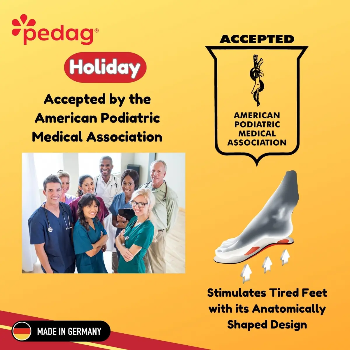 pedag Holiday Thin Orthotic Insoles Arch Support Inserts Tan Women US 8 / Men 5 | Supports Plantar Fasciitis & Overpronation - view 8